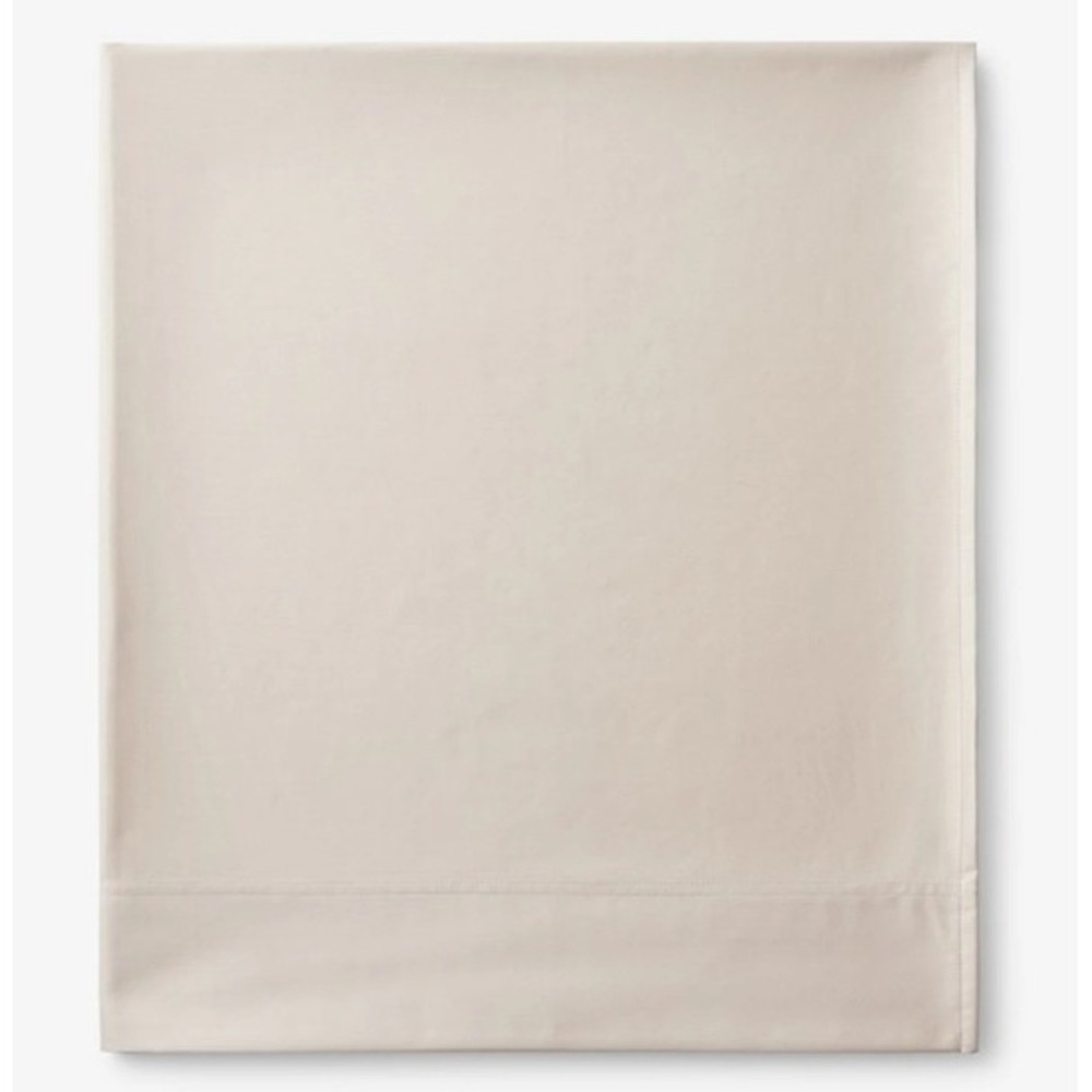 The Company Store Legends Hotel Supima Cotton Sateen Flat Sheet Twin Alabaster